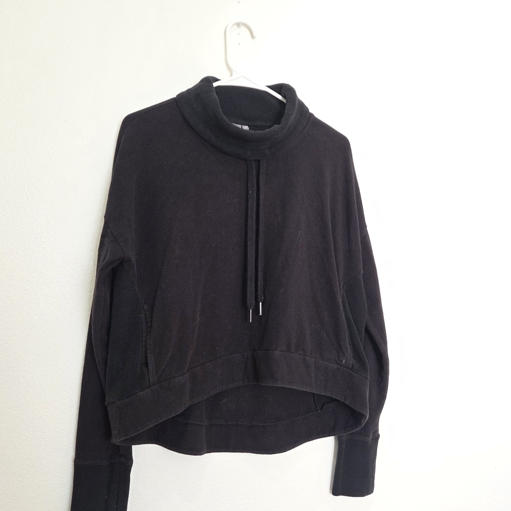 Sweaty Betty Escape Luxe Fleece Crop Swestshirt Size Medium Made In Italy